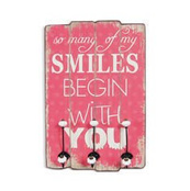 Dekoracyjna, drewniana tablica.